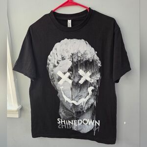 Shinedown Band T Shirt You Can Try But The Dead Don’t Die Black Rock Tee Size M